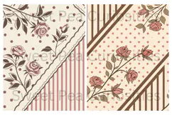 Flowers, Pink, Paper, Shabby Chic, Papers, Junk Journal Product Image 3