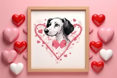 Sweet Pugs Valentine Clipart, Valentines PNG Product Image 3