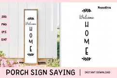 Porch Sign Saying SVG | Welcome Home Product Image 1