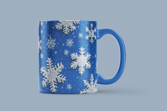 Blue Snowflake Pattern Digital Paper Product Image 2