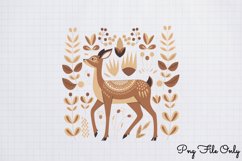 Scandinavian Folk Art Winter Clipart PNG Product Image 1