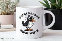 Funny Bird Coffee Cartoon Sublimation PNG Product Image 2