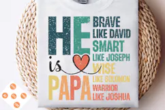 He is Papa PNG, Christian Fathers Day PNG, Fathers Day SVG Product Image 3