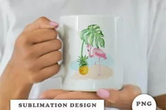 Watercolor Flamingo Sublimation Downloads Product Image 3