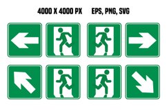 Green Emergency Exit Signs Product Image 1