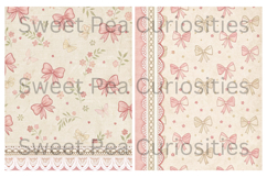 Shabby Chic, Pink, Paper, Floral, Papers, Junk Journal Product Image 3