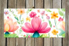 Spring Watercolor Flowers | 17 Mug Sublimation designs, PNG Product Image 3