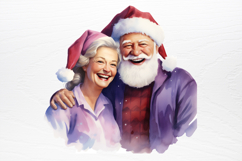 Christmas purple santa claus sublimation PNG Product Image 3