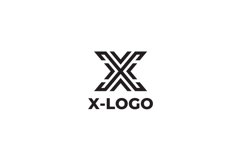 Geometric Letter X Logo Design Vector Product Image 3