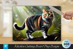 Cat Cutting Board Sublimation Design Product Image 1
