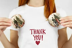 Watercolor Christmas Family Car Coasters, Winter Sublimation Product Image 3