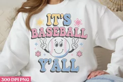 It's baseball y'all PNG,Retro Baseball Png Product Image 3