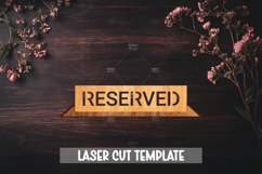 Reserved Table Stand SVG Laser Cut Product Image 1