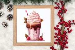 Pink Christmas Coffee Sublimation Clipart, Christmas PNG Product Image 3