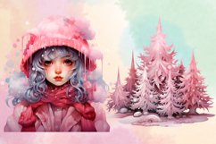 Pink Christmas Clipart, Bundle, Christmas PNG Product Image 4