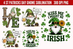 St Patricks Day Gnome Sublimation PNG Product Image 1