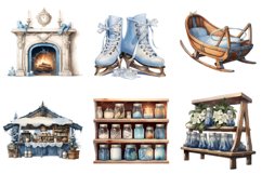 Classic Winter Clipart Bundle, Set of 20 Png Bundle Product Image 3