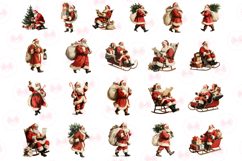Retro Santa Clipart 33 Png Bundle Product Image 2