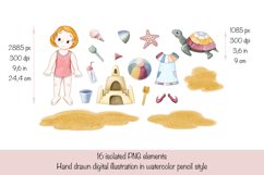 Lovely little girl on the beach. Constructor - 16PNG Product Image 3