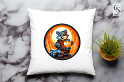 Cute Raccoon Holding Lantern Clipart Sublimation PNG Product Image 3