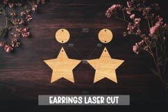 Celestial Style Laser Cut Earrings SVG File Product Image 1