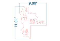 House Halloween Door Corner SVG laser cut file for Glowforge Product Image 2