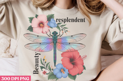 Resplendent beauty PNG, Positive Dragonfly Sublimation PNG Product Image 3