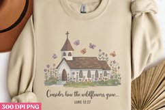 Consider how the wildflowers PNG, Christian Sublimation PNG Product Image 3