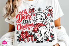 Oh Deer It’s Christmas PNG, Oh Deer It’s Christmas PNG Product Image 1