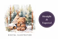 Christmas Tumbler Wrap, Christmas Little Bear Sublimation Product Image 3