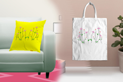 Pink Wildflower Line Embroidery Design Product Image 3