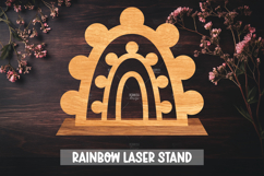 8 Rainbow Laser Cut File for Home Decor, Laser cut stand Product Image 4