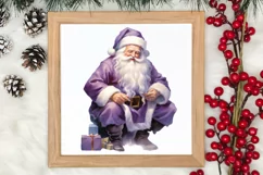 Christmas Purple Santa Claus Sublimation, Christmas PNG Product Image 3