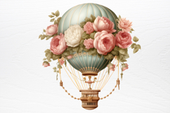 Christmas Hot Air Balloon Sublimation PNG Product Image 3
