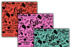 coffee digital papers, Coffee pattern, Coffee background Product Image 2