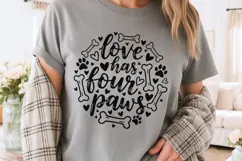 Love Has Four Paws Svg, Dog Lover Svg, Funny Dog Mom Svg. Product Image 4