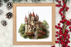 Christmas Castle Clipart Sublimation, Christmas PNG Product Image 3
