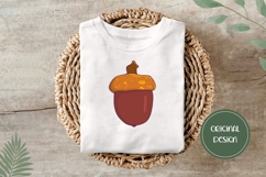 Cartoon Acorn Illustration, Acorn PNG, Fall Sublimation Product Image 3