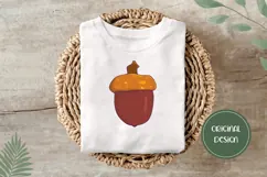 Cartoon Acorn Illustration, Acorn PNG, Fall Sublimation Product Image 3
