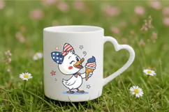 4th of july Goose, America Coquette PNG Sublimation Design Product Image 3