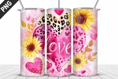 Lovely Hearts Tumbler Design | Valentine's Day Tumbler Wrap Product Image 4