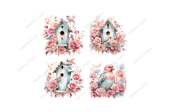 Pink Birdhouse Clipart Product Image 2