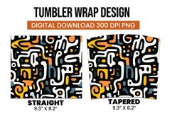 Abstract Shapes Outline Pattern Tumbler Wrap Product Image 3