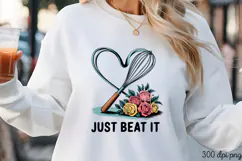 JUST BEAT IT PNG, Vintage Kitchen Sublimation PNG Product Image 1