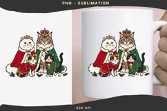 Cute Christmas cats png design for T-shirts Product Image 2