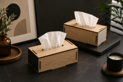 Wooden Tissue Box Laser Cut SVG Product Image 1
