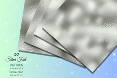 Silver Foil Digital Paper, Shimmering Silver Textures Paper Product Image 3