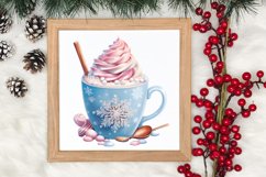 Pastel Christmas Coffee Cup Sublimation, Christmas Clipart Product Image 3