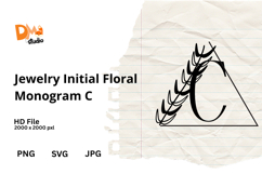 Jewelry Initial Floral Monogram Product Image 1
