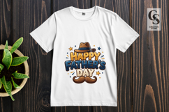 Happy Father's Day Mustache Hat Typography Product Image 3